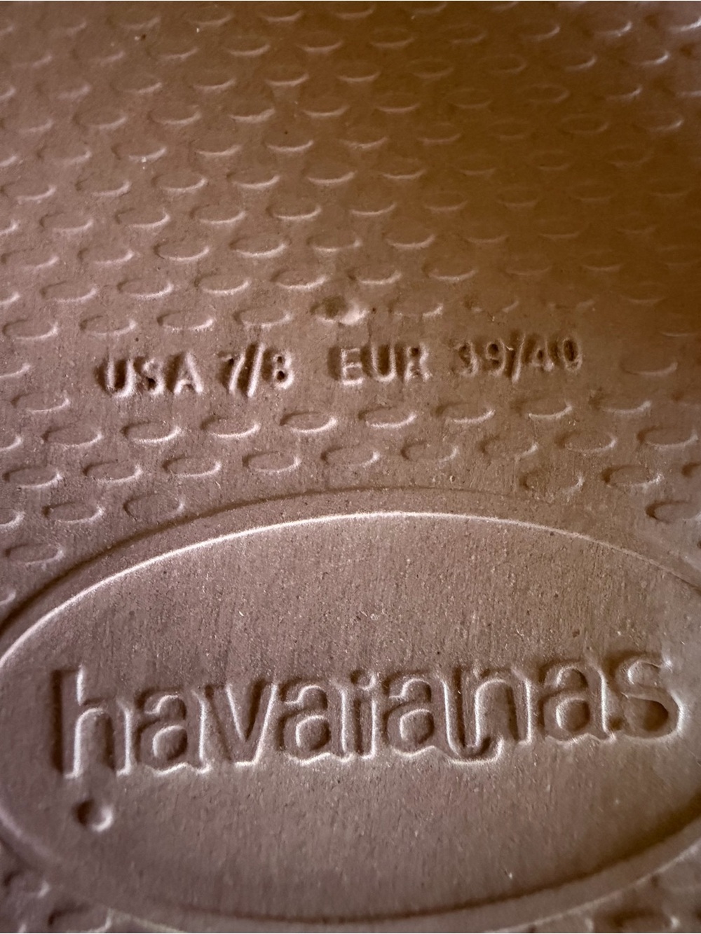 NEW jewel Havaianas dusty pink flip flops - Picture 3 of 4